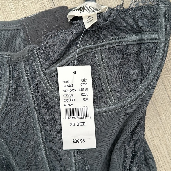 Pacsun Grey Corset top - Picture 2 of 2